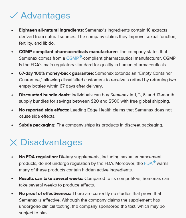 Semenax Reviews Advantage DisAdvantage